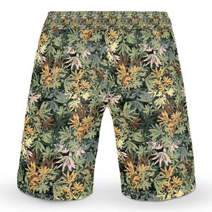 Pantalones cortos con estampado vintage y logotipo personalizado para hombre, 100% poliéster, cintura media, cintura elástica, flores de malla - Product Image 2