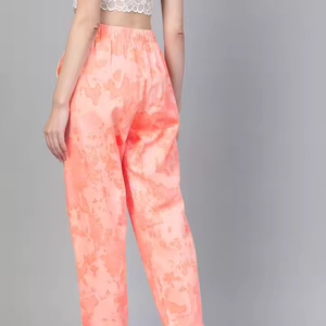 Nuevo estilo de alta calidad con logotipo personalizado Joggers Top Pants Set Comfy Cotton Workout Women's Custom Design Women Pantalones de cintura elástica - Product Image 2