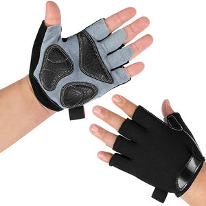 Guantes de Ciclismo de medio dedo para mujer personalizados, accesorio sin dedos acolchado de Gel para bicicleta - Product Image 4