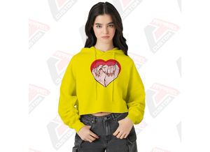 Sweat à capuche court pour homme élégant et confortable, 100 % coton, hiver, broderie perlée, impression numérique personnalisée, polaire légère pour superposition - Product Image 5