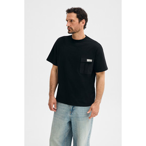 เสื้อยืดผู้ชาย GRIMELANGE POCKET ผ้าฝ้ายออร์แกนิก 100% พร้อมดีเทลป้ายทอที่กระเป๋าเสื้อ - Product Image 5