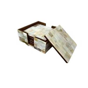 Plateaux de service en nacre de qualité supérieure de haute qualité avec ensemble de sous-verres Hotels & Restaurant at Star - Product Image 4