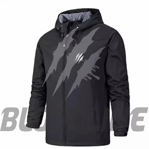 Men's Color Blocking <b>Waterproof</b> Breathable Windproof Eco-Friendly Quick Dry <b>Thin</b> Embroidered Puffer <b>Jacket</b> Zipper Closure Formal - Product Image 2