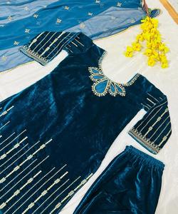 Ropa de césped impresa con diseño de ropa Punjabi Salwar perfecto para damas que aman los Trajes cosidos modernos pero tradicionales - Product Image 4