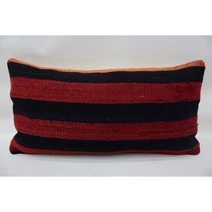 หมอนขนสัตว์เย็บปะติดปะต่อสีแดง12X24นิ้วทอพิมพ์ลายวินเทจตกแต่งเน้นสำหรับเตียงและพื้นแบบพกพา - Product Image 4