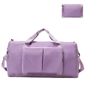 Bolsas de viaje de lona con logotipo personalizado de talla M con compartimento para zapatos, bolsa de fin de semana, bolsa de gimnasio de lona deportiva para entrenamiento para hombre - Product Image 4