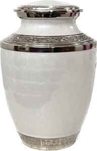 Colibri naturel simple et fleur blanche imprimée avec urne de crémation au design unique pour les restes de cendres humaines - Product Image 4