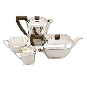 Vente chaude Conception Martelée Hôtel Restaurant Traiteur Service À Thé En Métal Service À Thé En Métal En Laiton Pur Thé Café Service Bouilloire Ensembles - Product Image 2