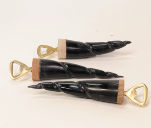 ที่เปิดขวดเครื่องดื่มเย็นสีแตรธรรมชาติทำมือที่เปิดขวดทำด้วยมือมีโลโก้ตามต้องการ - Product Image 4