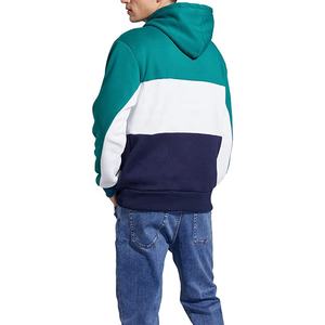 Sweat-shirt à capuche en polaire à carreaux pour hommes, sweat-shirts d'hiver avec cordon de serrage et poche Color Block à capuche pour hommes - Product Image 3