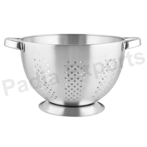 Stylish Stainless Steel Colander Set Nesting Kitchen <b>Strainers</b> for Conveniently Draining <b>Pasta</b> Fruits Durable Metal Tool - Product Image 1