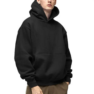 Sudaderas con Capucha Lisas Personalizadas para Hombre, Moda Urbana, 100% Algodón, Manga Larga, Hombros Caídos, Mejor Calidad al Mejor Precio - Product Image 4