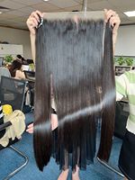 Lots en gros d'extensions de cheveux naturels vietnamiens Remy à double trame, texture ondulée naturelle et lisse comme des baguettes, de 6 à 40 pouces