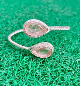 มอร์กาไนท์925คริสตัลสเตอร์ลิงกำไลเงินปรับได้ของขวัญกำไลเงินดีไซน์เฉพาะสำหรับผู้หญิง - Product Image 1