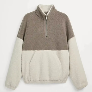 Dernière conception, nouveauté, pull confortable à fermeture éclair quart, pull à capuche meilleure qualité, couleur unie, pull à fermeture éclair quart à vendre - Product Image 2