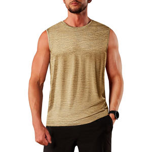 Camiseta sin mangas de algodón para hombre, chaleco informal para gimnasio y fitness, transpirable, ligero, para verano, venta al por mayor - Product Image 3