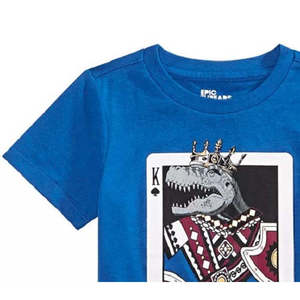T-Shirt Navy King Card per Bambini Epic Threads, Logo Personalizzato Stampato, Taglia 4T SLIM, Tessuto Jersey e Maglia Casual, Motivo Liscio - Product Image 2