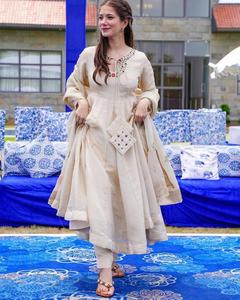 Designer indien Anarkali Salwar Kameez Dupatta Designer pakistanais fête de mariage porter personnalisé Readymade soie tissu robe femmes - Product Image 6