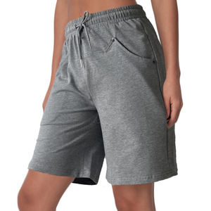 100% algodón Mujer correr deportes alto rendimiento ligero con bolsillos elástico Fitness Casual pantalones cortos para mujeres pantalones cortos - Product Image 1