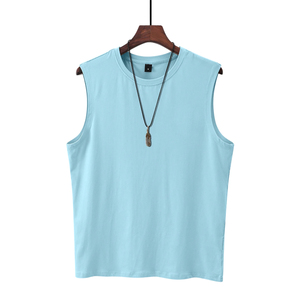 Vente en gros Débardeur de gym sans manches de haute qualité pour hommes 100% coton Polyester débardeur surdimensionné en tricot découpé - Product Image 1