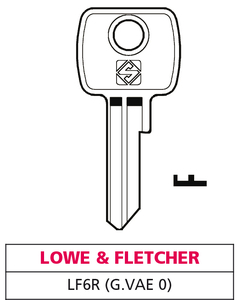 Chiave in ottone Lf6r (g. Vae 0) Lowe & Fletcher - Product Image 1