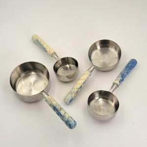 High Quality Stainless Steel <b>Measuring</b> <b>Cup</b> <b>Set</b> Round Resin Handle Coffee Beans Powder Liquid <b>Measuring</b> <b>Cup</b> Long Handle - Product Image 2