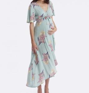 Robe de maternité imprimée intégrale de haute qualité pour femmes, débardeur d'allaitement, robe longue pour femmes enceintes, collection 2026 en gros - Product Image 3