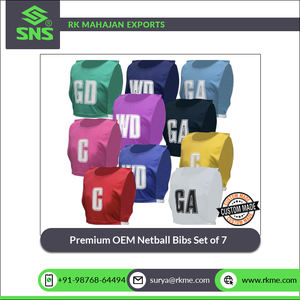 Juego de Baberos de Netball OEM de tela de poliéster estirable transpirable al por mayor de calidad superior 0f 7 Ideal para práctica de Netball y partidos - Product Image 3