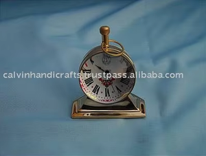 Reloj colgante redondo de mesa trofeo de latón náutico de Calvin Handicraft - Product Image 6