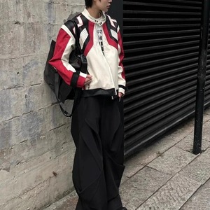 Veste bomber en cuir véritable pour homme, course automobile, hiver, rue, haute rue, imperméable, respirante, fermeture éclair, coupe-vent pour moto - Product Image 5