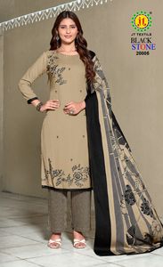 ชุดเดรสผ้าเรยอนซาตินเนื้อหนาแบบใหม่สำหรับผู้หญิง ผ้าทอลายปักมือ วัสดุรีไซเคิล แห้งเร็ว-Neeta Creation - Product Image 6