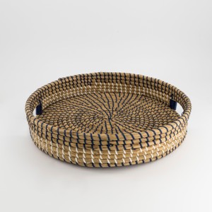 Plateau de luxe en herbe de mer pour servir des fruits secs, des collations, du thé, du café, accessoire de haute qualité, plateaux en herbe de mer - Product Image 6