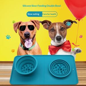 Juego de Tazones Portátiles Plegables de Silicona para Perros y Gatos, Antiderrames, de Doble Uso, para Exteriores - Product Image 5