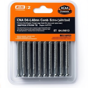 Clavos en Forma de C CNA D4xL40mm Electro-Galvanizados, Paquete de 250 Piezas, Tamaño SIMPSON STRONG TIE-Staples ETA 04/0013 - Product Image 3