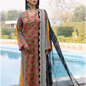 Nuevo estilo, vestido de mujer de la mejor calidad para ropa informal, último diseño 2024 para mujer, Shalwar Kameez con servicio OEM de Color personalizado - Product Image 4