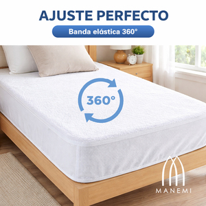 Protector de Colchón Elástico 360° Impermeable de Tela de Rizo, Ajuste Firme, Lavable a Máquina, Fundas y Protectores para Colchones de hasta 25 cm de Altura - Product Image 4