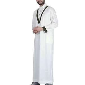 Nuevo Diseño 2026, Thobe Emiratí al por Mayor, Jubba Masculina, Ropa Tradicional Árabe, Elegante Jubba para Hombre, Mangas Largas, Suave y Transpirable - Product Image 6