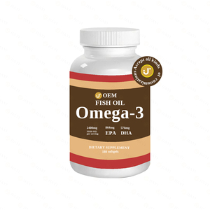 180 Softgels Burpless Lemon Flavor Triple Strength <strong>Omega</strong>-<strong>3</strong> Fish Oil <strong>EPA</strong> <strong>DHA</strong> 2400 mg for Adults - Product Image 3