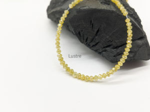 Diamante amarillo Facetado Rondelle Cuentas sueltas Pulsera de moda Hilo Piedras preciosas de piedra natural Diamante amarillo brillante natural - Product Image 5