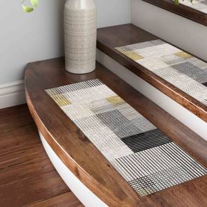 Tapis imprimé à motifs géométriques : moderne, ethnique, doux, design personnalisé, avec poils doux - Product Image 3