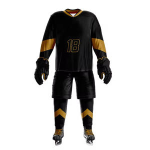 Vente en gros Nouveau design 100% polyester Uniforme de hockey sur glace Uniforme élégant pour adultes Prix bas Uniforme à séchage rapide Du Pakistan - Product Image 4