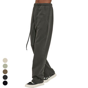 Vente en gros de pantalons de survêtement pour hommes de haute qualité 365G polaire décontracté coton Streetwear pantalons de survêtement jambe droite pantalons de survêtement baggy pour hommes - Product Image 1