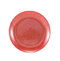Assiettes de présentation personnalisées de 13 pouces, élégantes et luxueuses, dorées à perles, technique pigmentée, en plastique PS durable, transparentes, réutilisables, en stock pour mariages