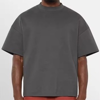 T-shirt Homme Coupe Boxy Épaules Tombantes 250-300 GSM, T-shirt Court Oversize en Coton Lourd 100% Coton du Fabricant