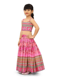Ensemble Lehenga Choli Shoryam Fashion pour filles, rose, ethnique, entièrement cousu, longueur au sol, pour mariage, fête, vêtements traditionnels indiens pour enfants - Product Image 2