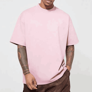 Logo personnalisé imprimé hommes T-Shirt surdimensionné Crop Boxy Fit luxe qualité 100% coton à manches courtes éponge goutte épaule Streetwear - Product Image 4
