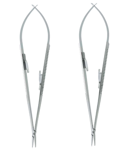 ชุดเครื่องมือผ่าตัดสแตนเลสสตีล Castroviejo ขนาด 18 ซม. พร้อมกรรไกรด้ามโค้งเคลือบเพชรแบบล็อค ผลิตโดยบริษัท Dentavex - Product Image 3