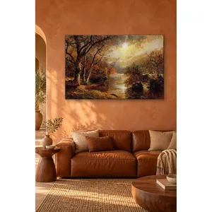 Fida Cropsey - Matin brumeux d'automne sur le lac Greenwood - Impression sur toile - Product Image 2