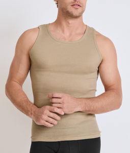 2026 venta al por mayor chaleco en blanco telas de costilla ajustada de punto de alta calidad Premium 100% algodón gimnasio Fitness camiseta camisetas sin mangas para hombres - Product Image 5