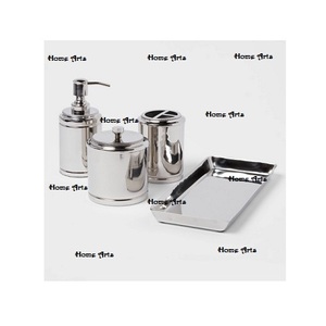 Ensemble de 4 ensembles de salle de bains en acier inoxydable Ensembles de salle de bains de luxe de forme et de taille personnalisées par Home Arts - Product Image 1